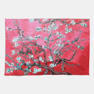 Van Gogh Almond Blommars : Red & Blue Kökshandduk