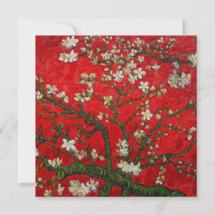 Van Gogh Almond Blommars Red Inbjudningar