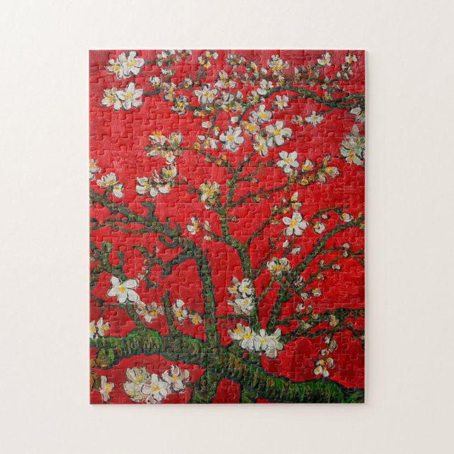 Van Gogh Almond Blommars Red Pussel (Vertikal)