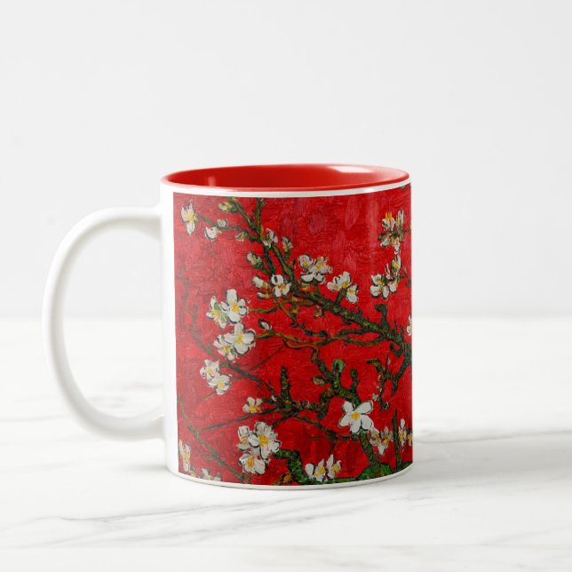 Van Gogh Almond Blommars Red Två-Tonad Mugg (Vänster)