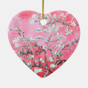 Van Gogh Almond Blommars Rosa Blue Julgransprydnad Keramik