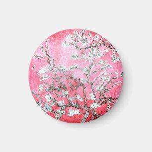 Van Gogh Almond Blommars Rosa Blue Magnet