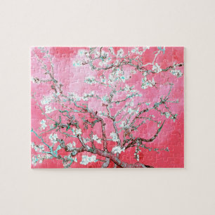 Van Gogh Almond Blommars Rosa Blue Pussel