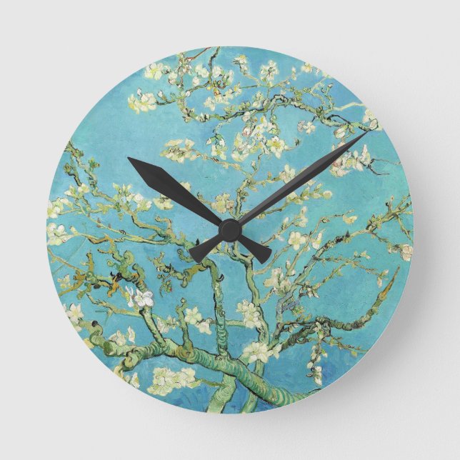 Van Gogh Almond Blommars Rund Klocka (Framsida)