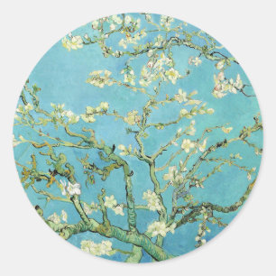 Van Gogh Almond Blommars Runt Klistermärke