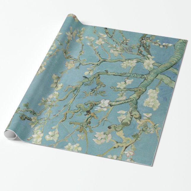 Van Gogh Almond Blommars Skriv ut Papper Presentpapper (Utrullad)