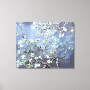 Van Gogh Almond Blommars Steel Blue Canvastryck