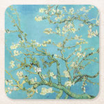 Van Gogh Almond Blommars Underlägg Papper Kvadrat<br><div class="desc">Konstnär: Vincent Van Gogh Titel: Almond Blommars ändrade färg med 2gullordUtformning av vincent van gogh,  van gogh,  mandel blommar,  teal,  blommor,  blommigt,  vår,  sofistikerad,  dekorerad</div>