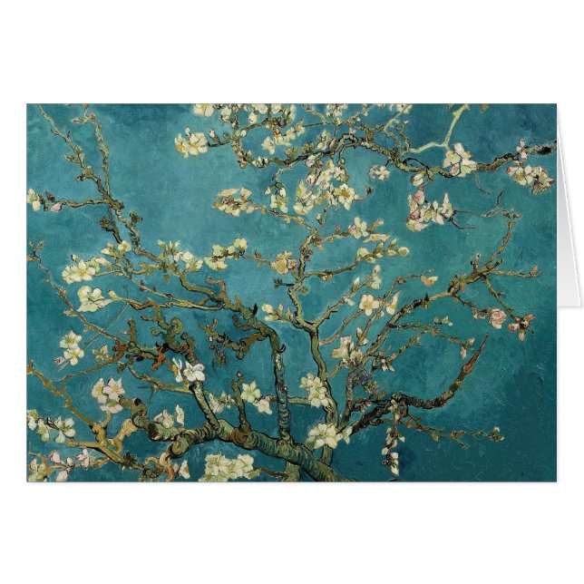 Van Gogh Almond Grenar i Bloom Hälsningskort (Framsidan Horizontal)