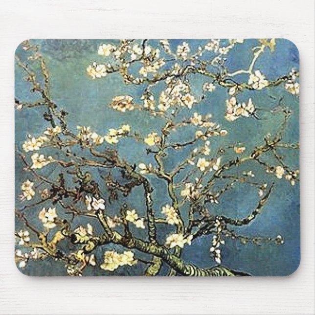 Van Gogh Almond Träd Blommars Musmatta (Framsidan)