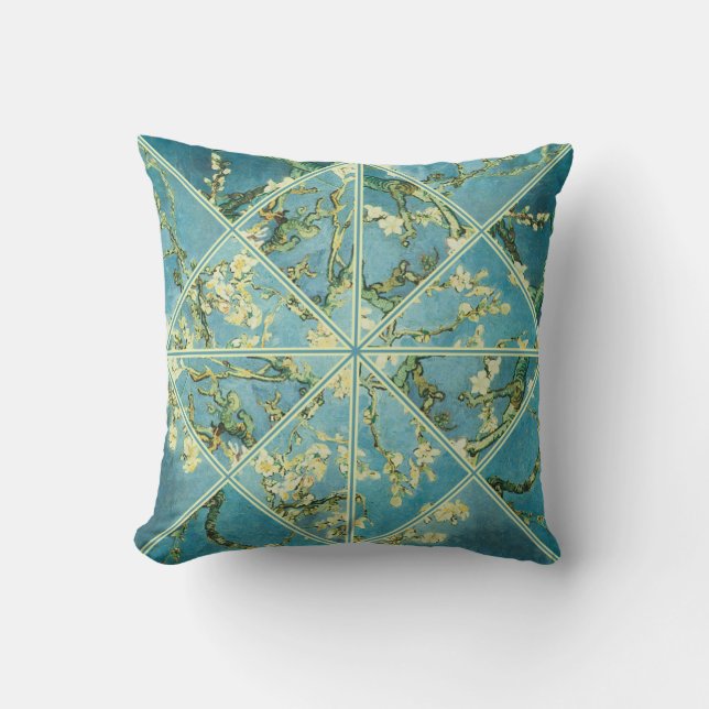 Van Gogh Almond Träd Fractured Pillow Kudde (Framsida)