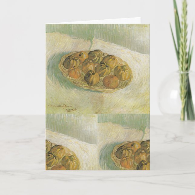Van Gogh Äppelkorg - Klassisk stilleben Kort (Framsida)