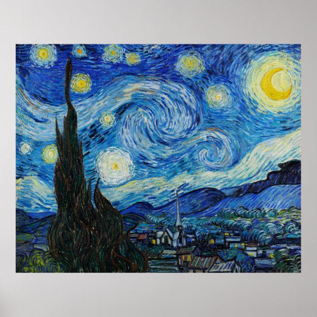 Van Gogh är Starry Natt Poster (Framsidan)