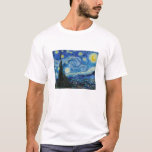 Van Gogh är Starry Natt T Shirt<br><div class="desc">Starry Night av Vincent Van Gogh (1889)</div>