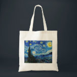Van Gogh är Starry Natt Tygkasse<br><div class="desc">Starry Night av Vincent Van Gogh (1889)</div>