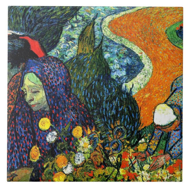 Van Gogh - Arles damer, Kakelplatta (Framsidan)