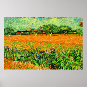 Van Gogh - Arles med Irises Poster