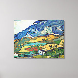 Van Gogh art - Les Alpelare Mountain Landscape Canvastryck