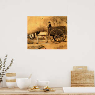 Van Gogh - Åsna och kärra Poster