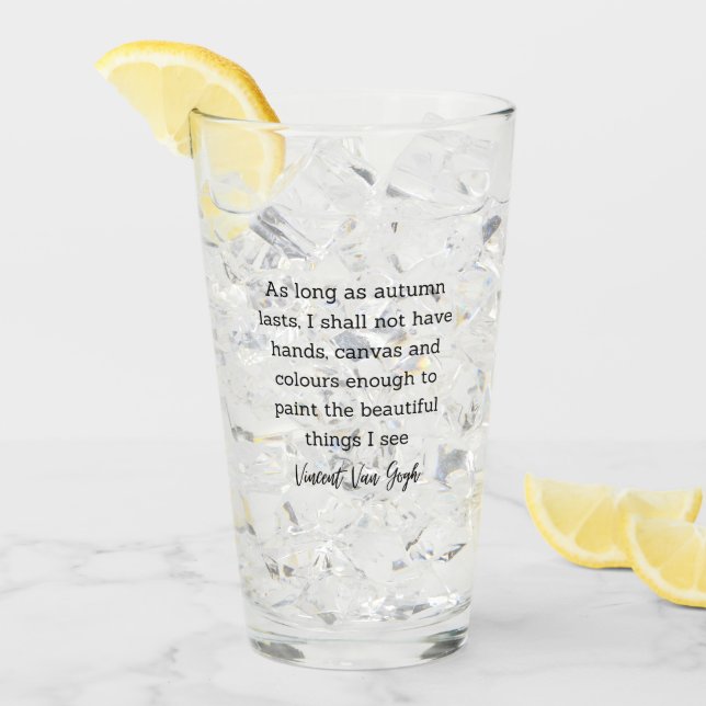 Van Gogh Autumn Quote Decor For Home Glaskopp (Framsida Ice)