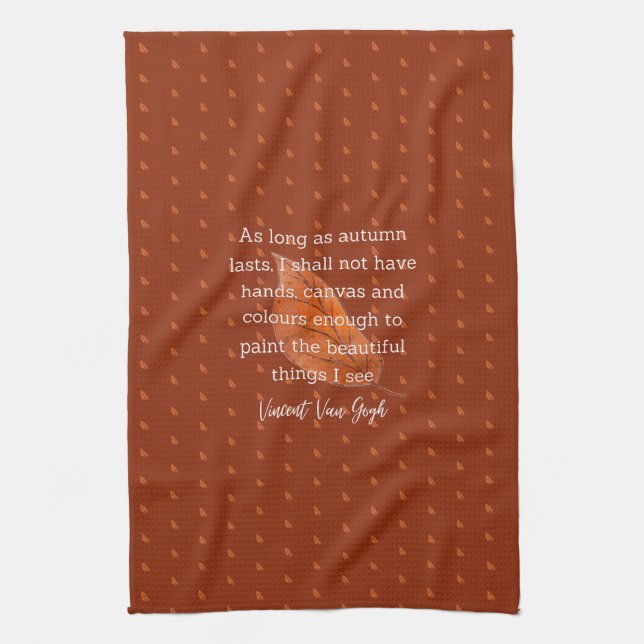 Van Gogh Autumn Quote Decor For Home  Kökshandduk (Vertikal)