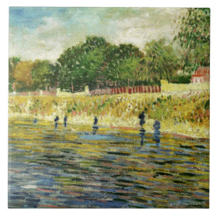 Van Gogh Banker of the Seine (F293) Fine Art Kakelplatta