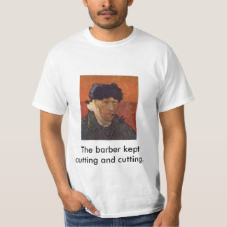 Van Gogh barberaren höll klipp och cutting. Tee