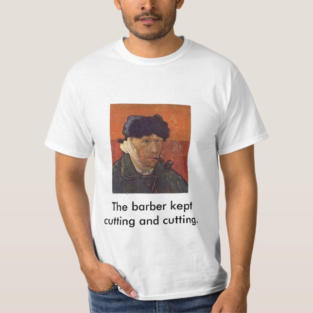 Van Gogh barberaren höll klipp och cutting. Tee (Framsida)