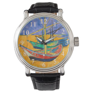Van Gogh Båtar Impressionism Strand Armbandsur