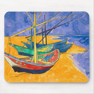 Van Gogh-båtar Impressionism Strand Musmatta