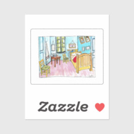 Van Gogh Bedroom tribute painting by me. Klistermärken