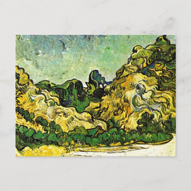 Van Gogh - Berglandskap vid Saint-Remy Vykort (Framsida)