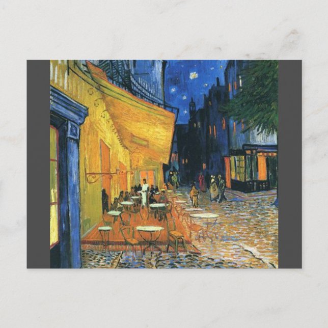 Van Gogh Berömd Painting Cafe Terrace på natten Vykort (Framsida)