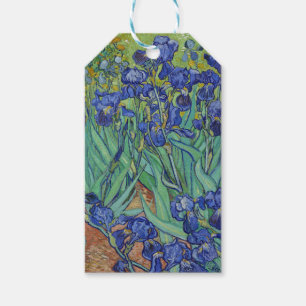 Van Gogh Berömda Blå Iriser Blommotiv Oljemålning Presentetikett