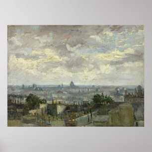 Van Gogh beskådar av Paris Poster