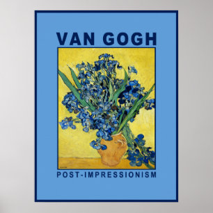 Van Gogh Blå Irisar Museum Affisch