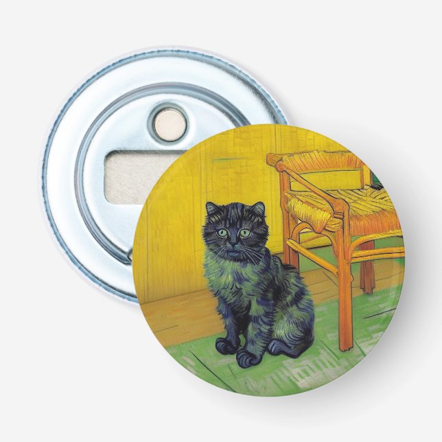 Van Gogh Black Cat Flasköppnare (Framsidan)