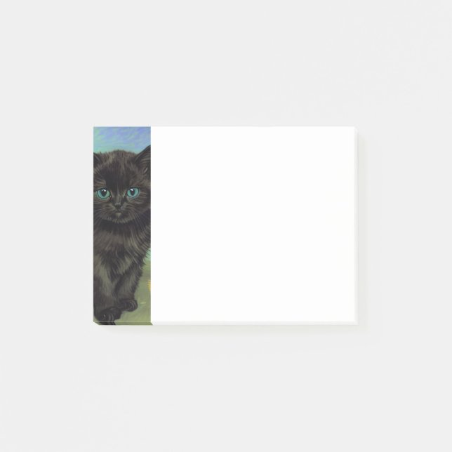 Van Gogh Black Cat Gula blommor Post-it Block (Framsida)