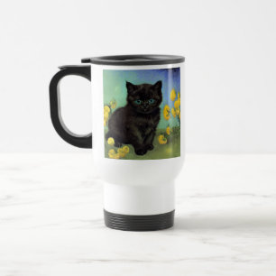 Van Gogh Black Cat Gula blommor Resemugg