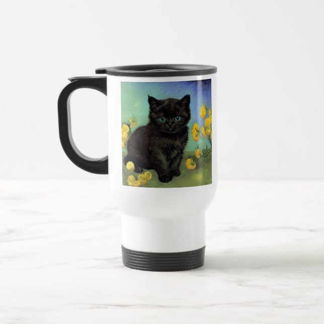 Van Gogh Black Cat Gula blommor Resemugg (Vänster)