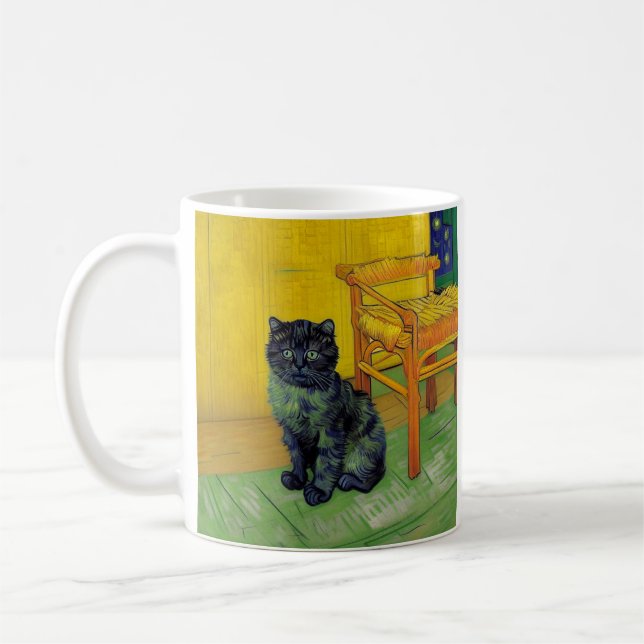 Van Gogh Black Cat Kaffemugg (Vänster)