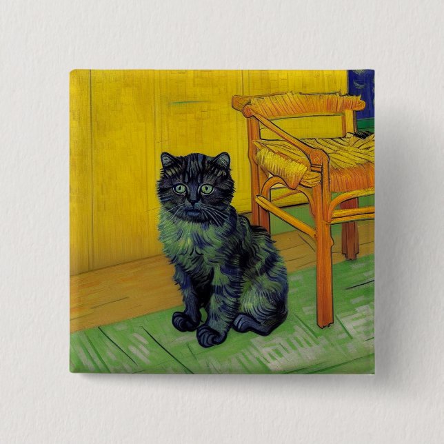 Van Gogh Black Cat Knapp (Framsida)