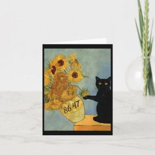 Van Gogh Black Cat med solrosor 8647 subtle Res Kort