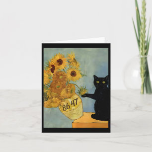 Van Gogh Black Cat med solrosor 8647 subtle Res Kort