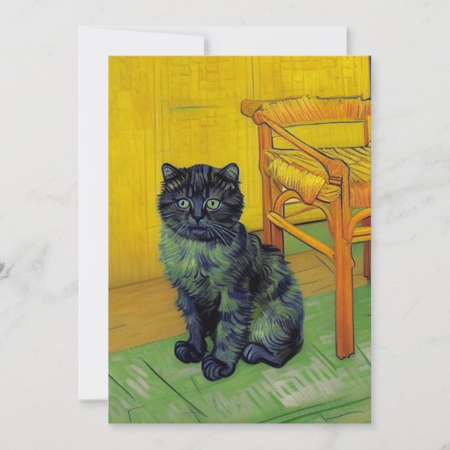 Van Gogh Black Cat Meddelande (Framsida)
