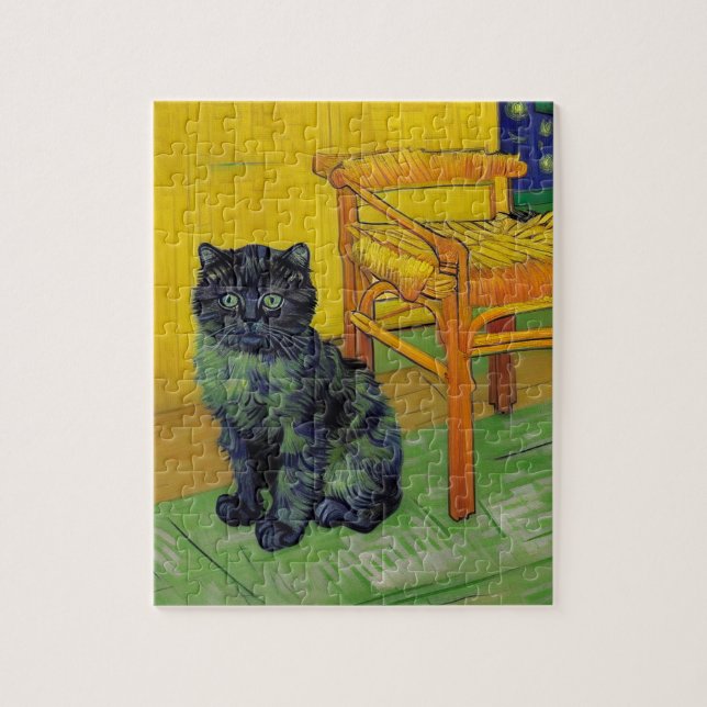 Van Gogh Black Cat Pussel (Vertikal)