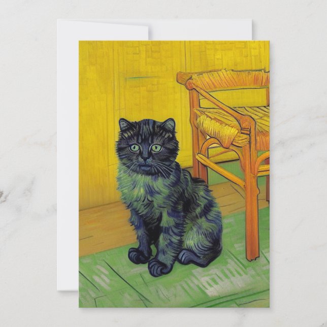 Van Gogh Black Cat Spara Datumet (Framsida)