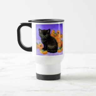 Van Gogh Black Kitten med solblommor Resemugg