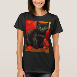 Van Gogh Black Kitten T Shirt