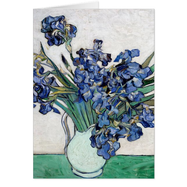 Van Gogh blåttIrises Hälsningskort (Framsidan)